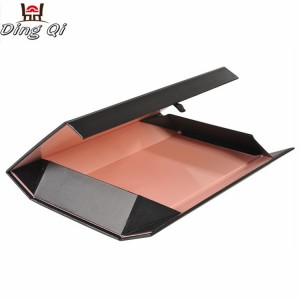 Magnetic closure dress packaging cardboard wig packing flat pack magnetic folding gift box