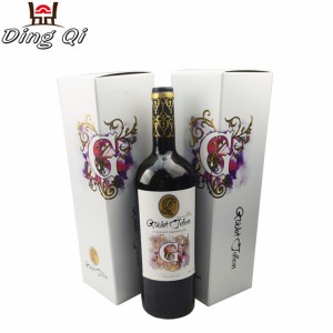 Custom recycled white corrugated kraft cardboard paper champagne wine bottle packaging gift box manufacturer