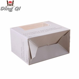 Custom storage paper cardboard gift packaging boxes with window for cosmetics