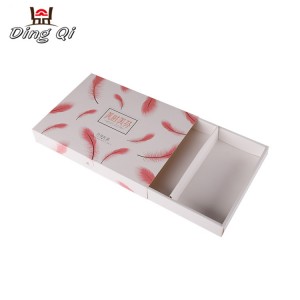 Recycled cosmetic gift paper folding drawer packaging box package