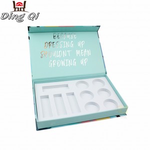 Paper packaging box cosmetic storage gift set packaging boxes with foam insert