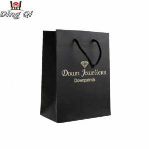 Luxury colorful hot sale high end black clothing packaging shopping christmas gift paper bag